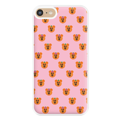 Female Mouse Pumpkin Pattern Halloween Phone Case for iPhone 6 / 7 / 8 / SE