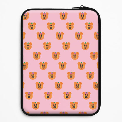 Female Mouse Pumpkin Pattern Halloween Universal Laptop Sleeve
