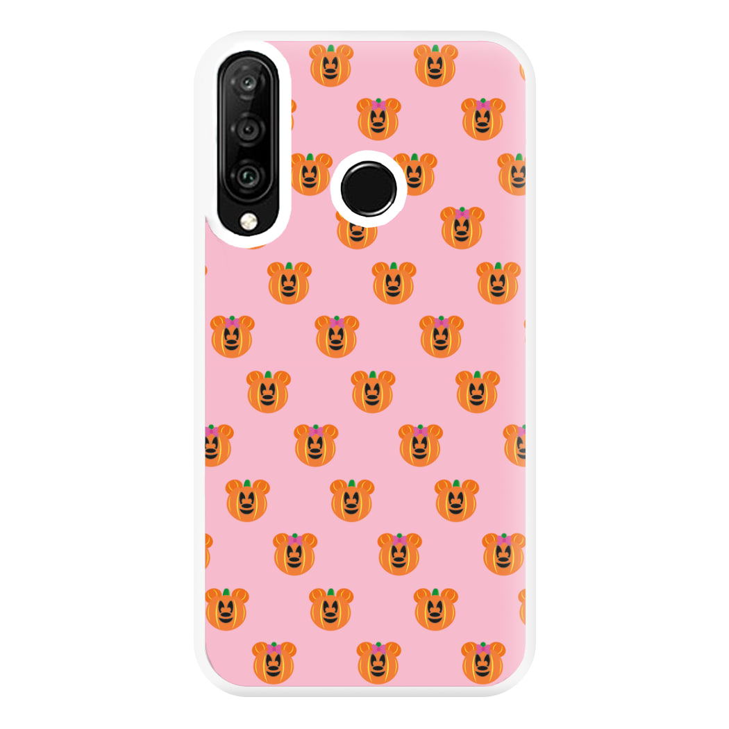 Female Mouse Pumpkin Pattern Halloween Phone Case for Huawei P30 Lite