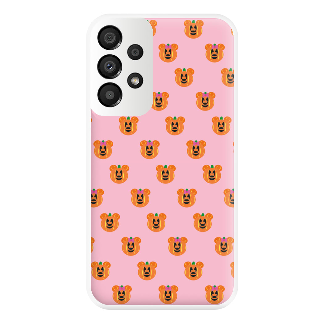 Female Mouse Pumpkin Pattern Halloween Phone Case for Galaxy A33