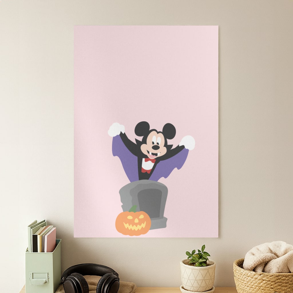 Vampire Mouse Halloween Poster