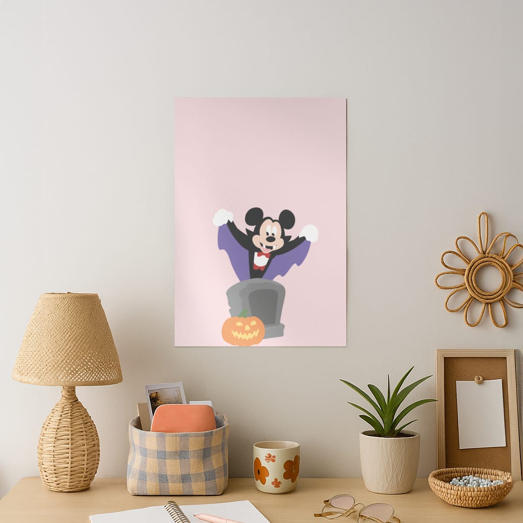 Vampire Mouse Halloween Art Print