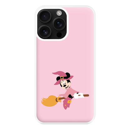 Witch Female Mouse Halloween Phone Case for iPhone 16 Pro Max