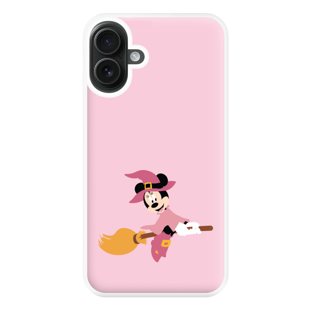 Witch Female Mouse Halloween Phone Case for iPhone 16 Plus