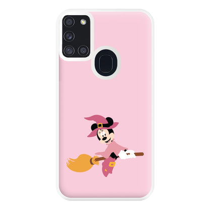 Witch Female Mouse Halloween Phone Case for Galaxy A21s