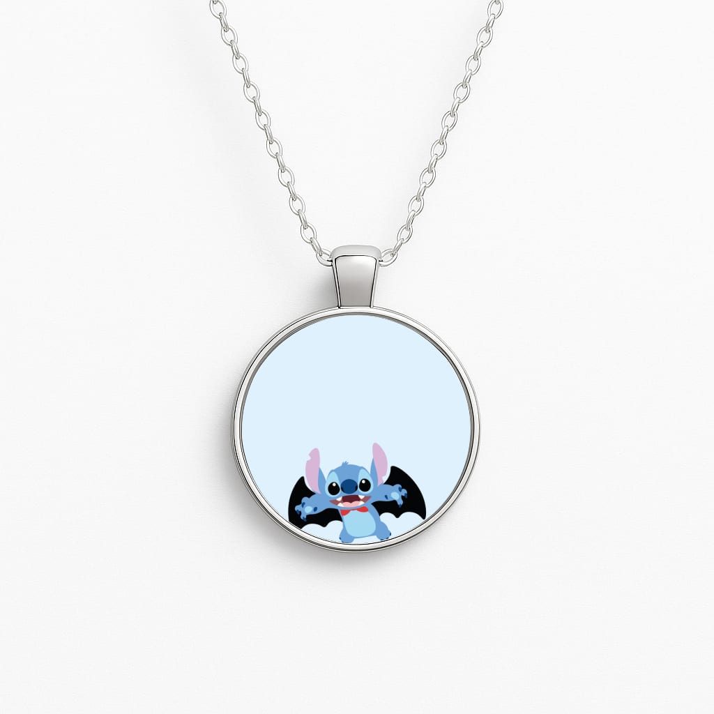 Vampire Alien Blue Halloween Necklace