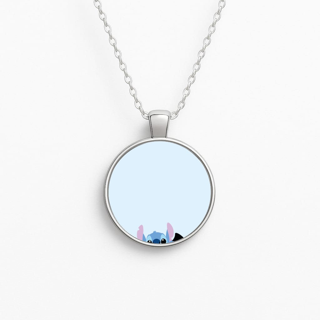 Vampire Alien Blue Halloween Necklace