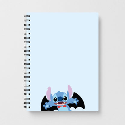 Vampire Alien Blue Halloween Notebook