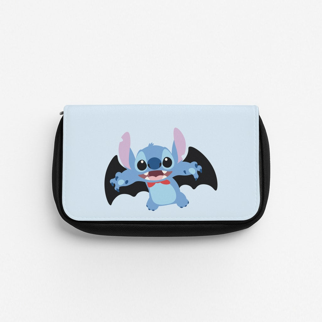 Vampire Alien Blue Halloween Pencil Case