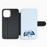 Vampire Alien Blue Halloween Flip / Wallet Phone Case 2