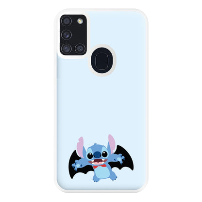 Vampire Alien Blue Halloween Phone Case for Galaxy A21s