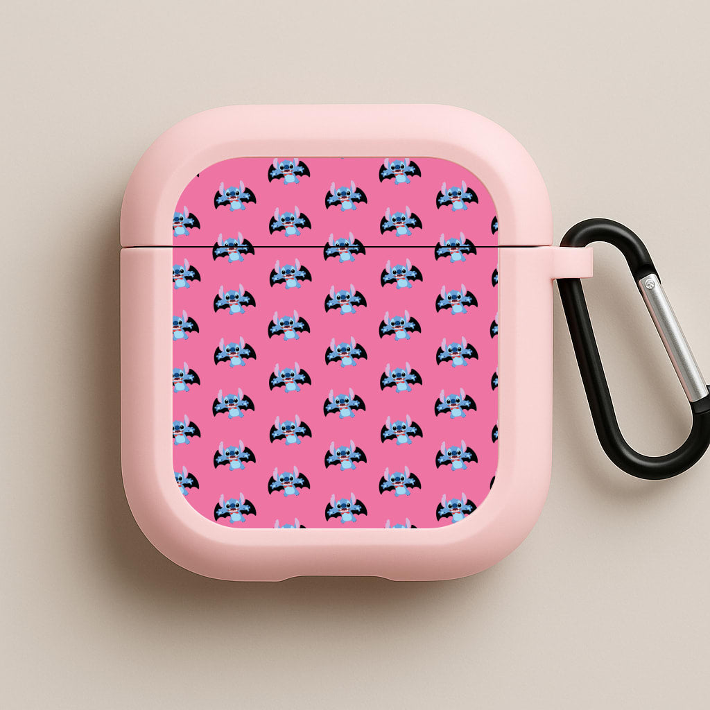 Vampire Alien Blue Pattern Halloween Pink AirPods Case