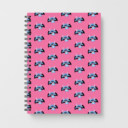 Vampire Alien Blue Pattern Halloween Notebook