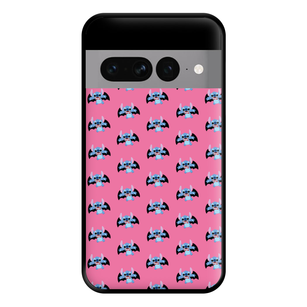 Vampire Alien Blue Pattern Halloween Phone Case for Google Pixel 7 Pro