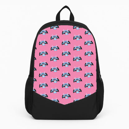 Vampire Alien Blue Pattern Halloween Large Backpack