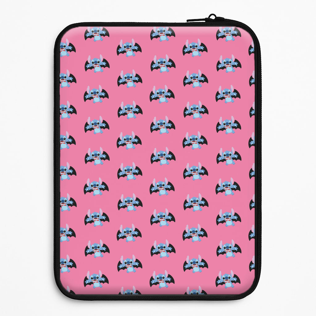Vampire Alien Blue Pattern Halloween Laptop Sleeve