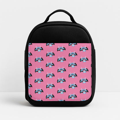 Vampire Alien Blue Pattern Halloween Insulated Lunchbox