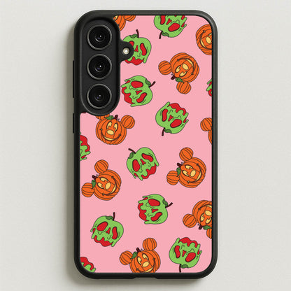 Pumpkin Mouse And Poison Apple Pattern Phone Case for Galaxy S25FE