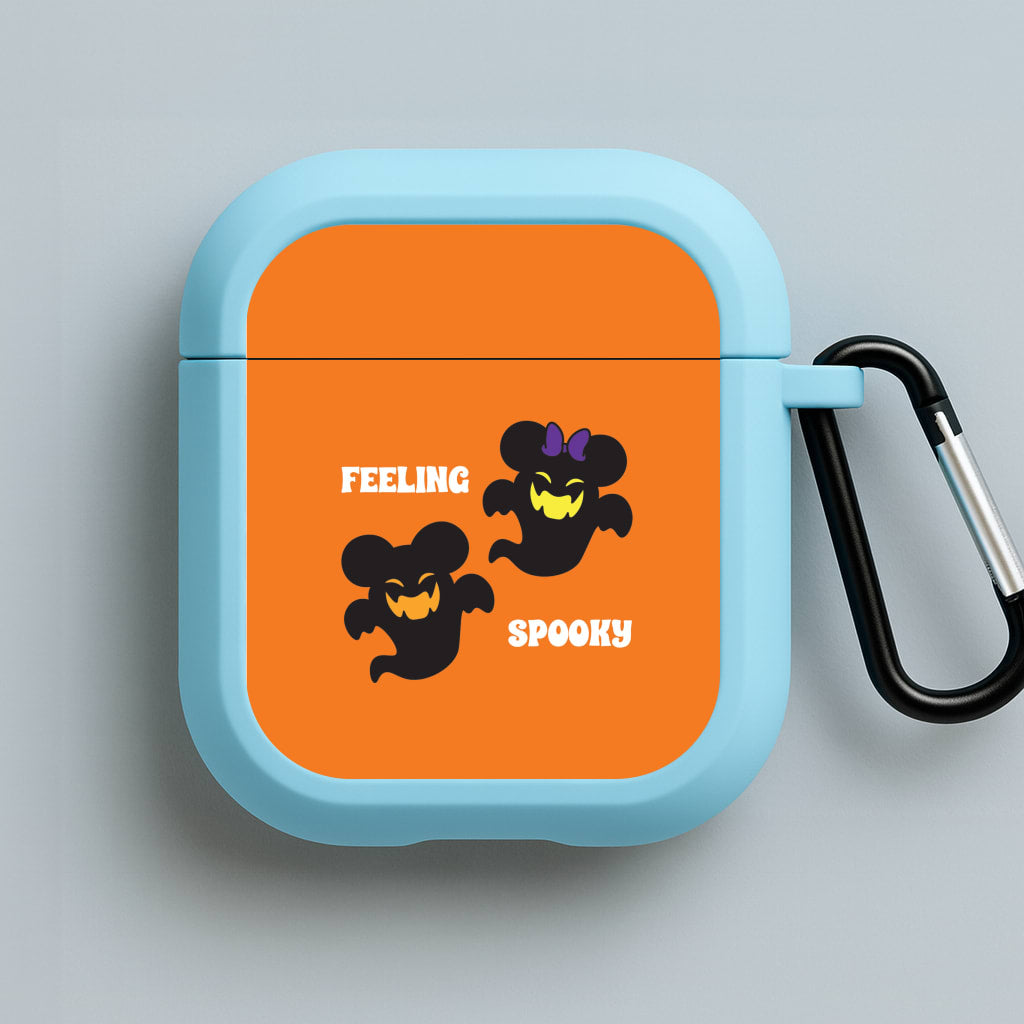 Feeling Spooky Mouse Ghosts Blue AirPods Case