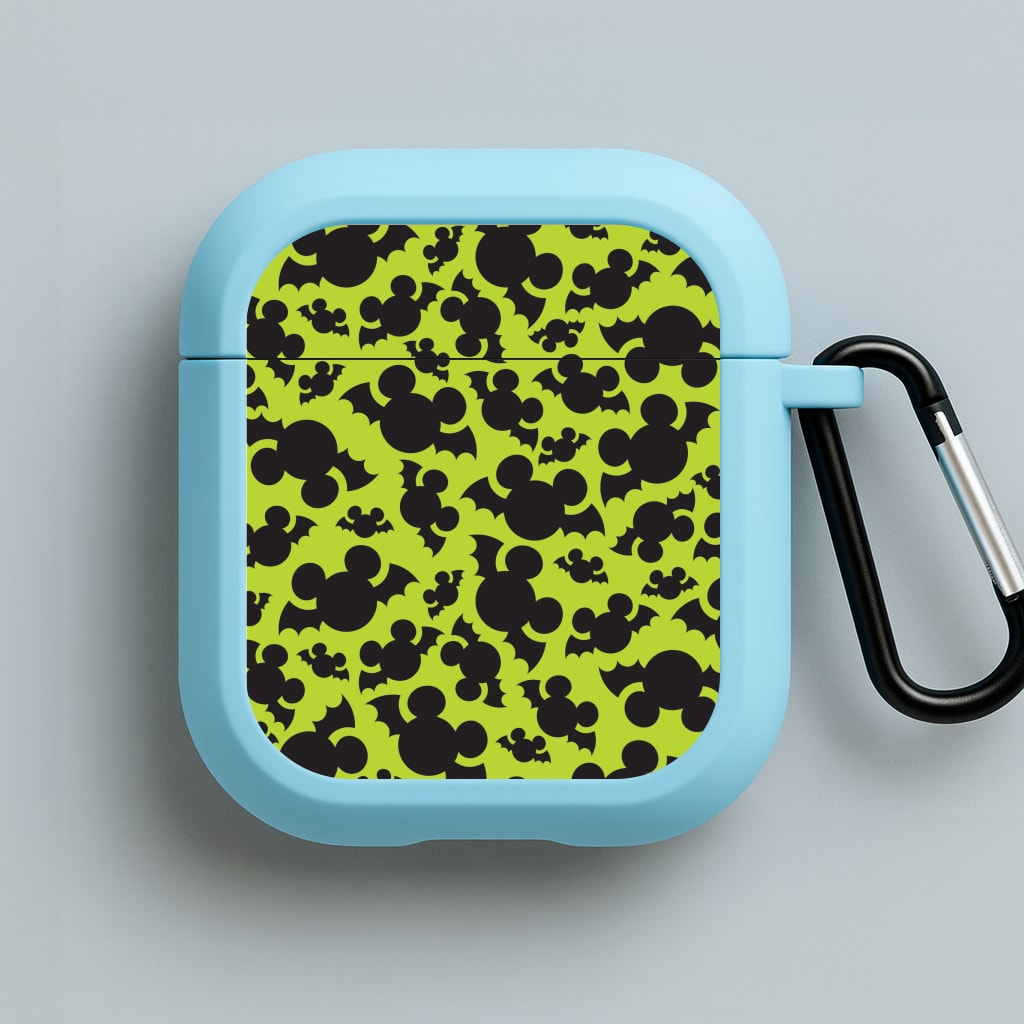 Mouse Bats Pattern Blue AirPods Case