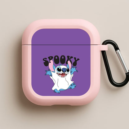 Spooky Cute Blue Alien Pink AirPods Case