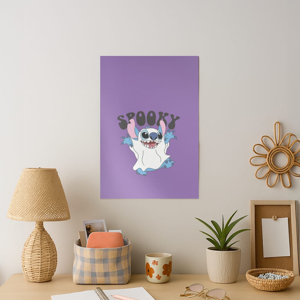 Spooky Cute Blue Alien Art Print
