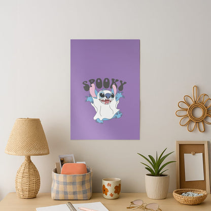 Spooky Cute Blue Alien Art Print