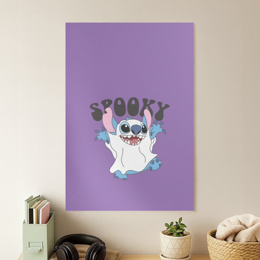 Spooky Cute Blue Alien Poster
