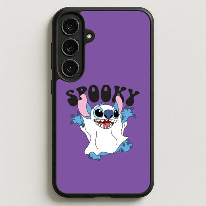 Spooky Cute Blue Alien Phone Case for Galaxy S25FE