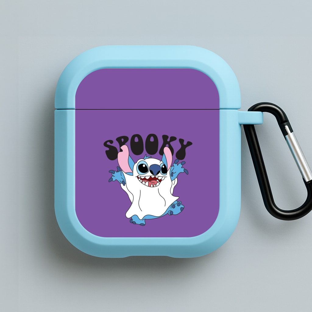 Spooky Cute Blue Alien Blue AirPods Case