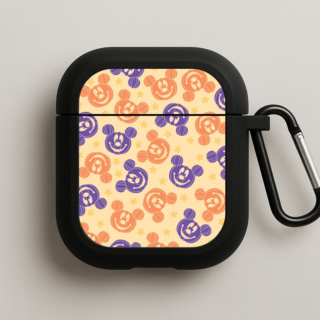 Pumkin Mouse And Stars Pattern AirPods Case