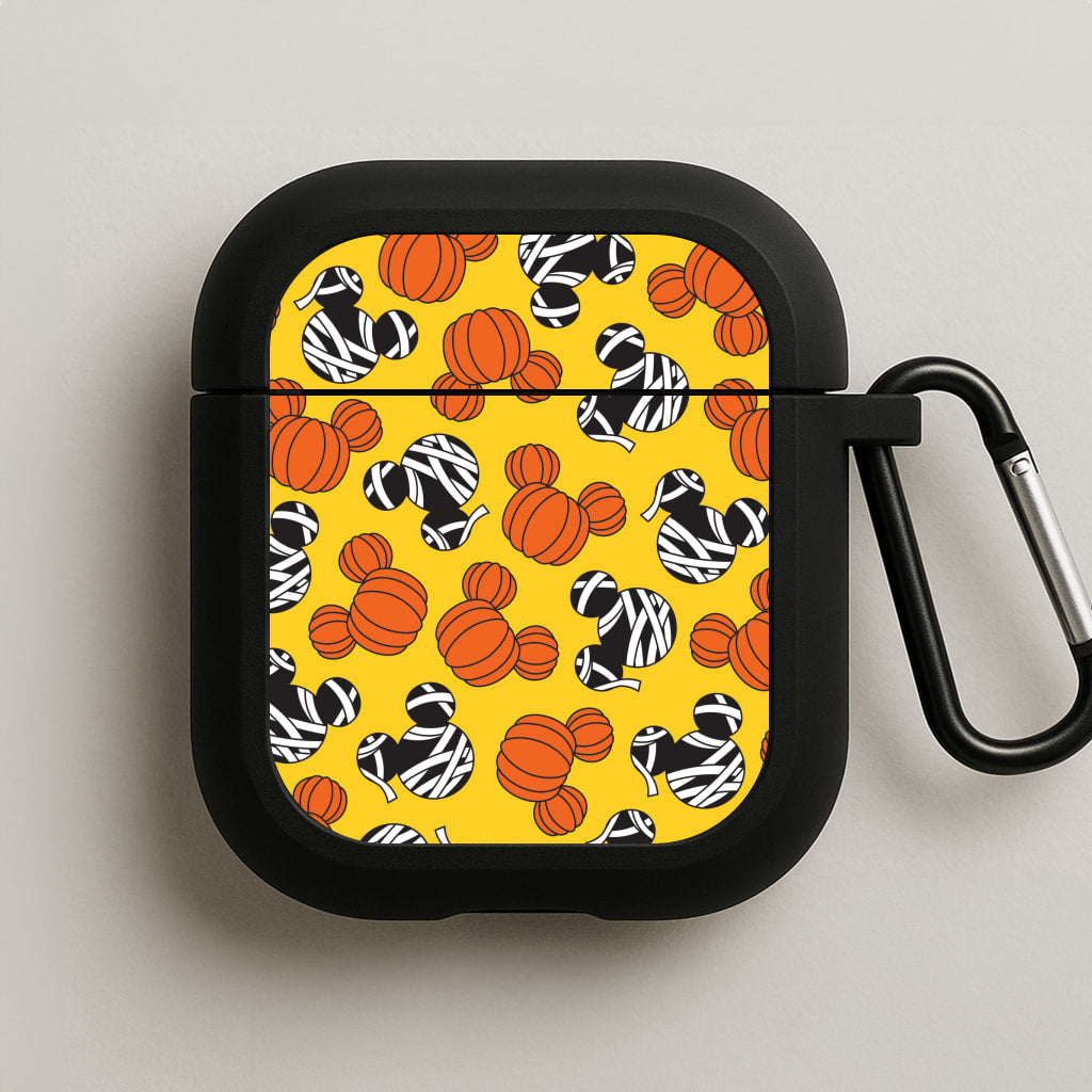 Pumpkin And Mummy Mouse Pattern AirPods Case