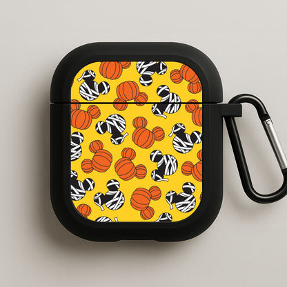 Pumpkin And Mummy Mouse Pattern AirPods Case