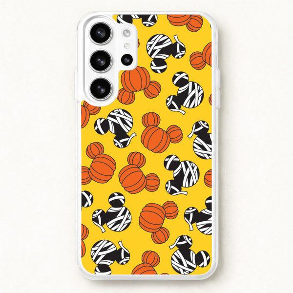 Pumpkin And Mummy Mouse Pattern Phone Case for Galaxy S26 Ultra
