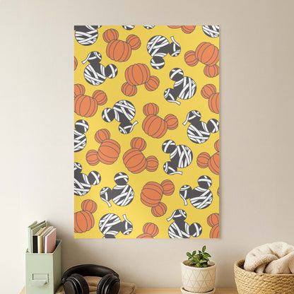 Pumpkin And Mummy Mouse Pattern Poster