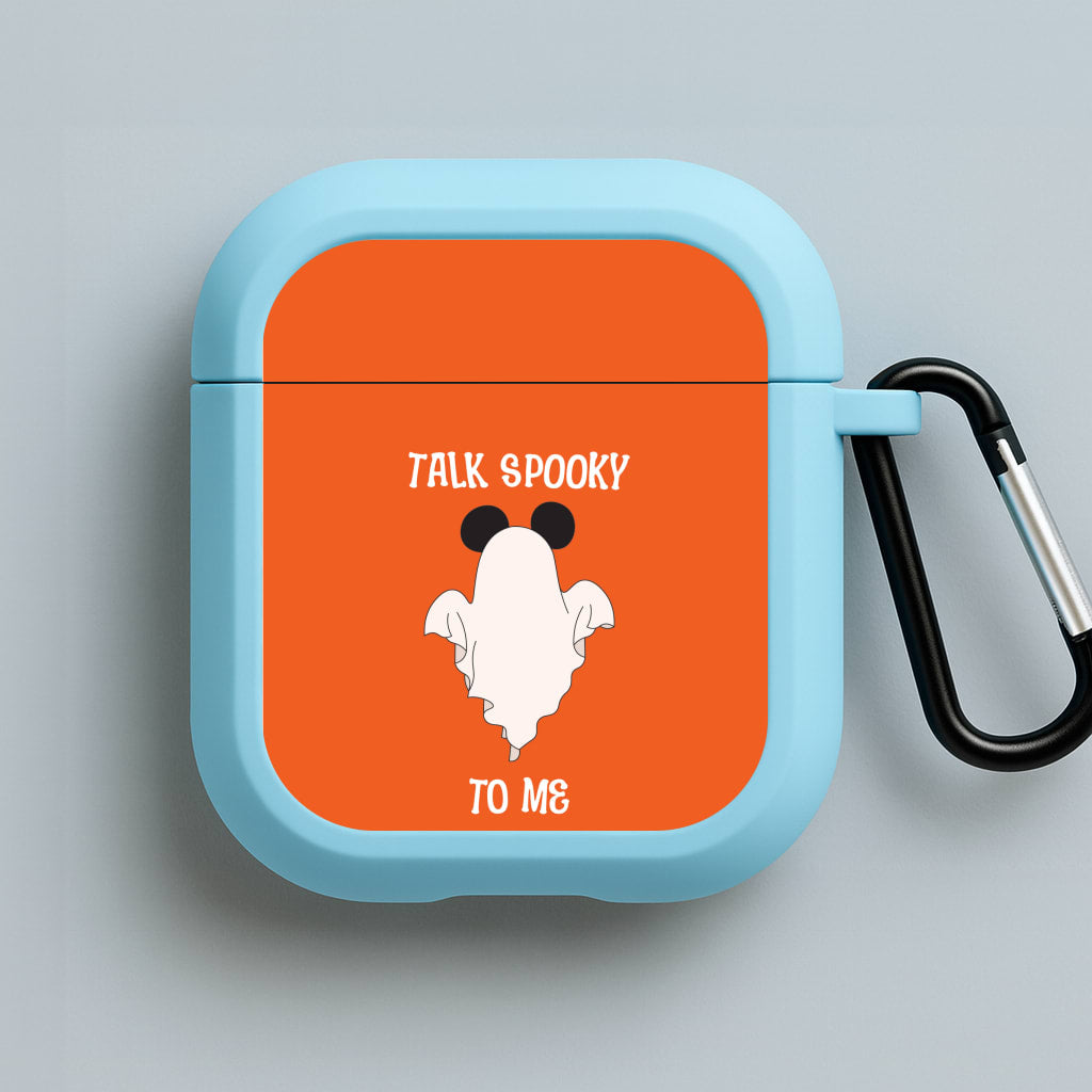 Talk Spooky To Me Mouse Ghost Blue AirPods Case