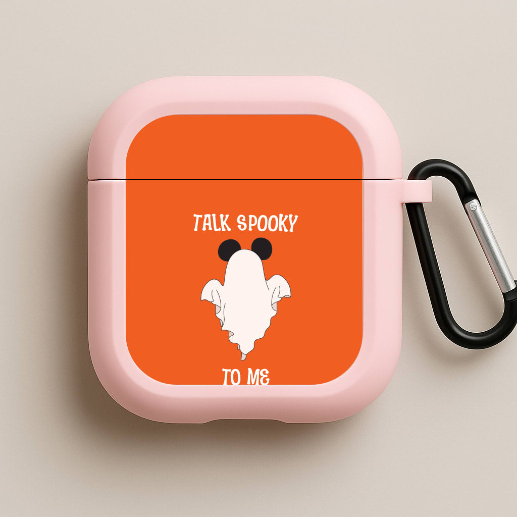 Talk Spooky To Me Mouse Ghost Pink AirPods Case