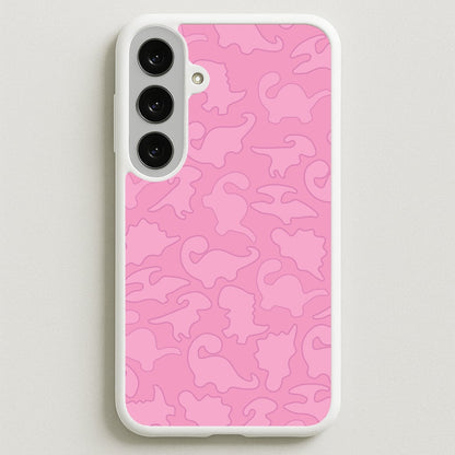 Pink Pattern - Dinosaurs Phone Case for Galaxy S25FE