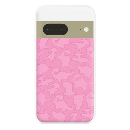 Pink Pattern - Dinosaurs Phone Case for Google Pixel 7a