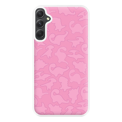 Pink Pattern - Dinosaurs Phone Case for Galaxy A34