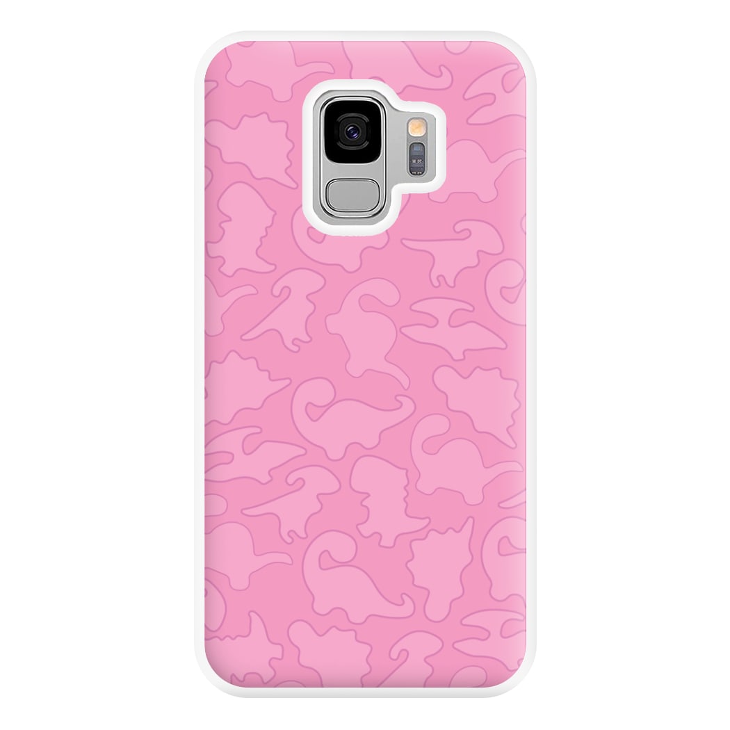 Pink Pattern - Dinosaurs Phone Case for Galaxy S9 Plus