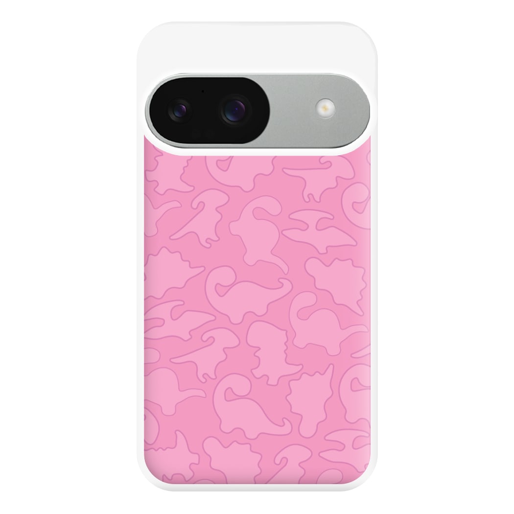 Pink Pattern - Dinosaurs Phone Case for Google Pixel 9 / 9 Pro