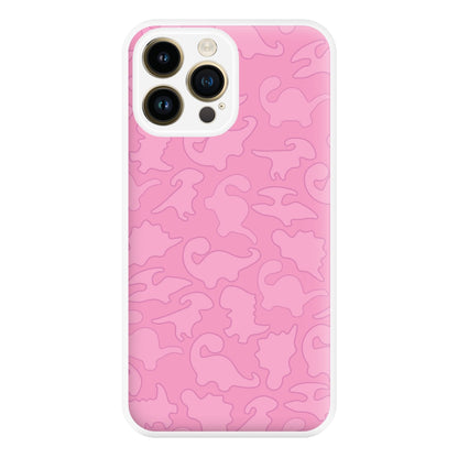 Pink Pattern - Dinosaurs Phone Case for iPhone 14 Pro Max