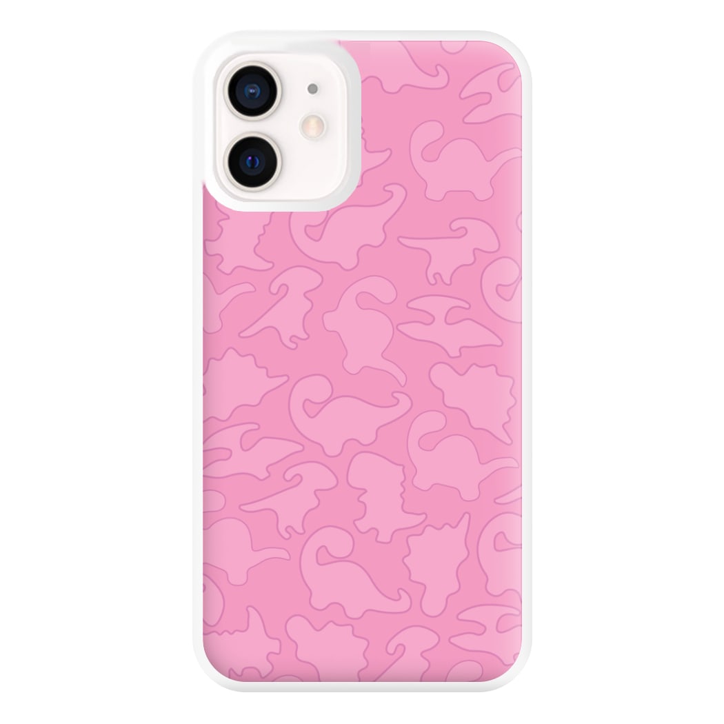 Pink Pattern - Dinosaurs Phone Case for iPhone 12 Mini