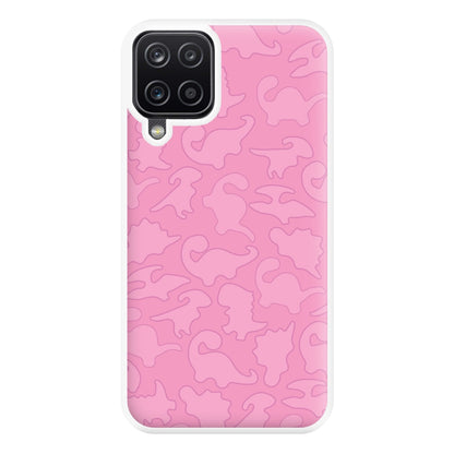 Pink Pattern - Dinosaurs Phone Case for Galaxy A12