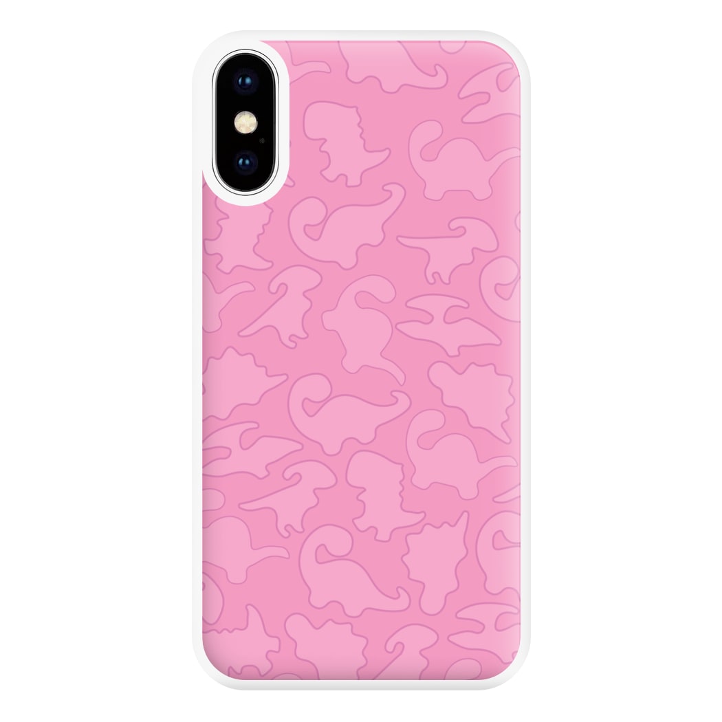 Pink Pattern - Dinosaurs Phone Case for iPhone XS Max