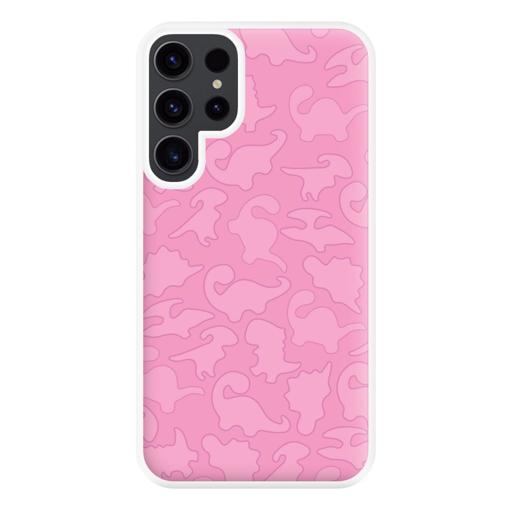 Pink Pattern - Dinosaurs Phone Case for Galaxy S23 Ultra