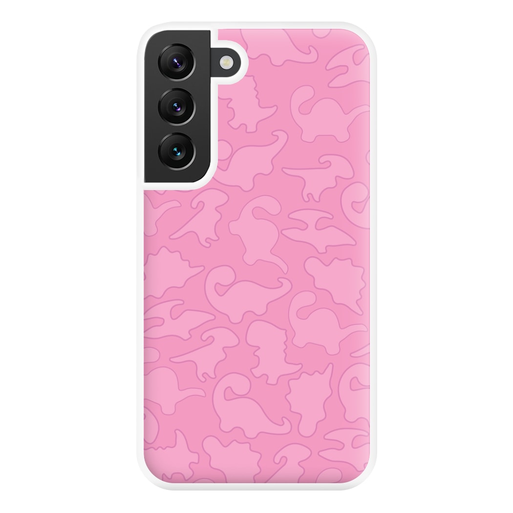 Pink Pattern - Dinosaurs Phone Case for Galaxy S22 Plus