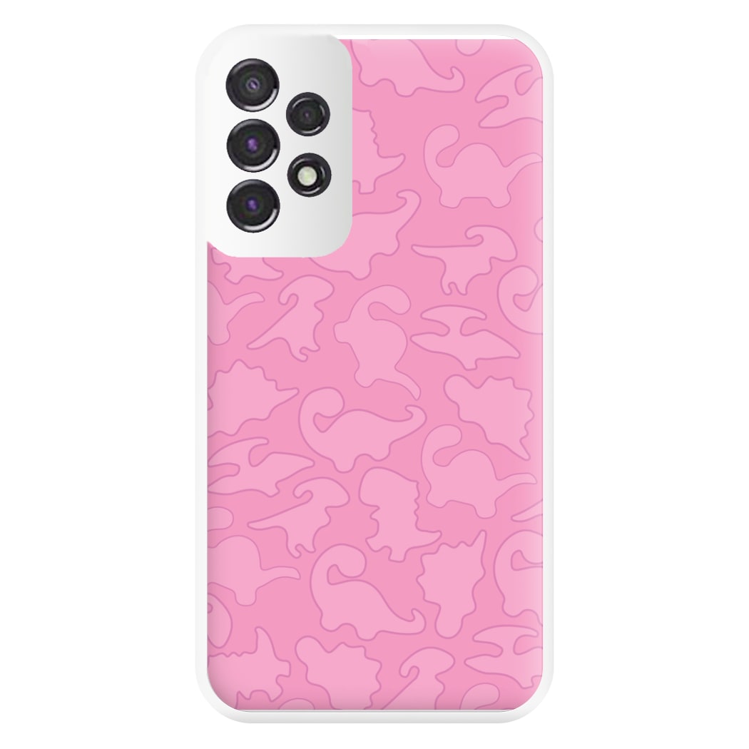 Pink Pattern - Dinosaurs Phone Case for Galaxy A53