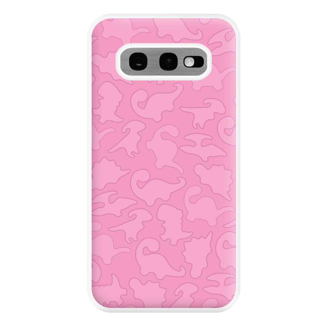 Pink Pattern - Dinosaurs Phone Case for Galaxy S10e